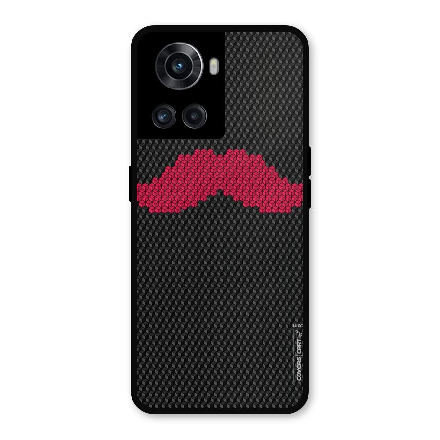 Pink Moustache Metal Back Case for OnePlus 10R