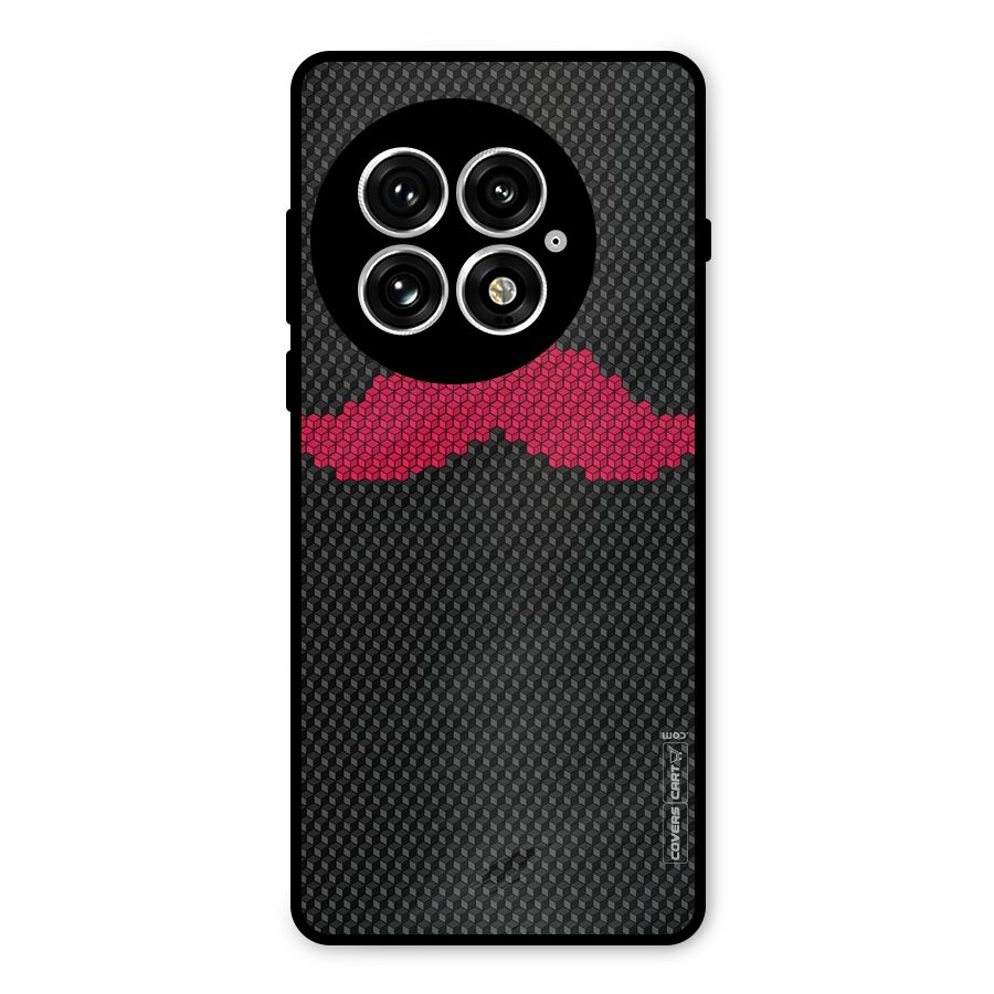 Pink Moustache Metal Back Case for OnePlus 13