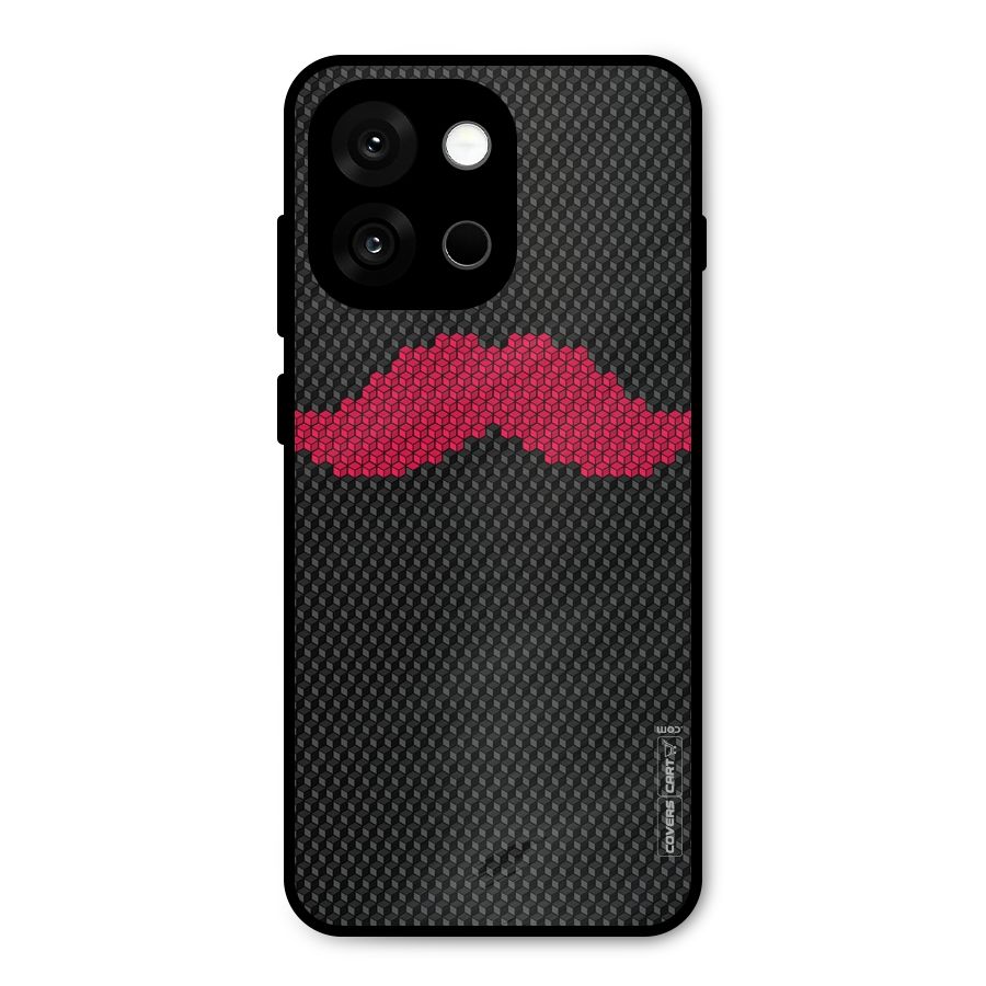 Pink Moustache Metal Back Case for OnePlus 13s