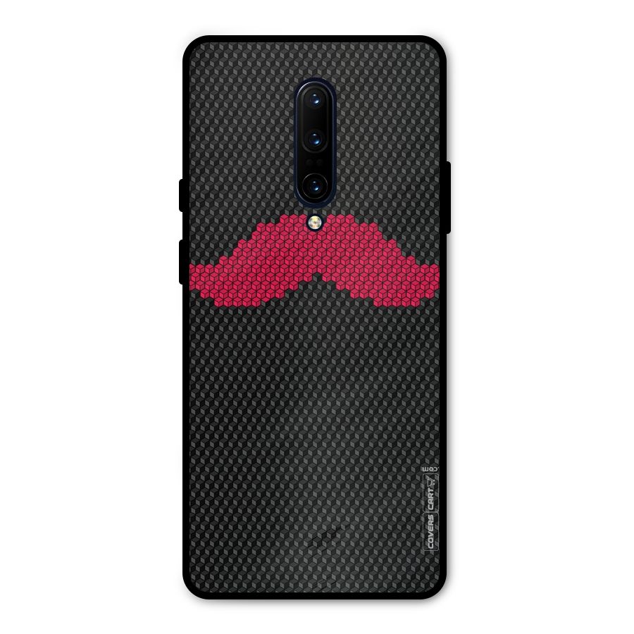 Pink Moustache Metal Back Case for OnePlus 7 Pro