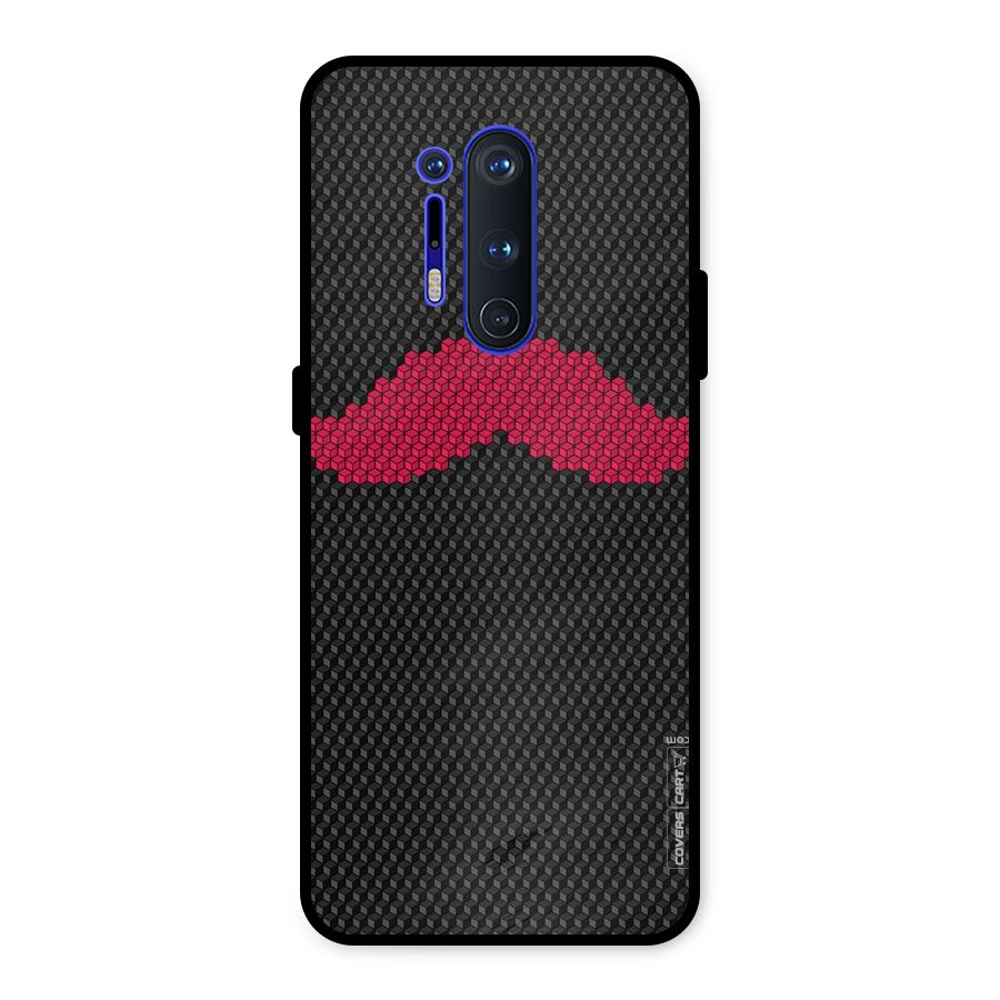 Pink Moustache Metal Back Case for OnePlus 8 Pro