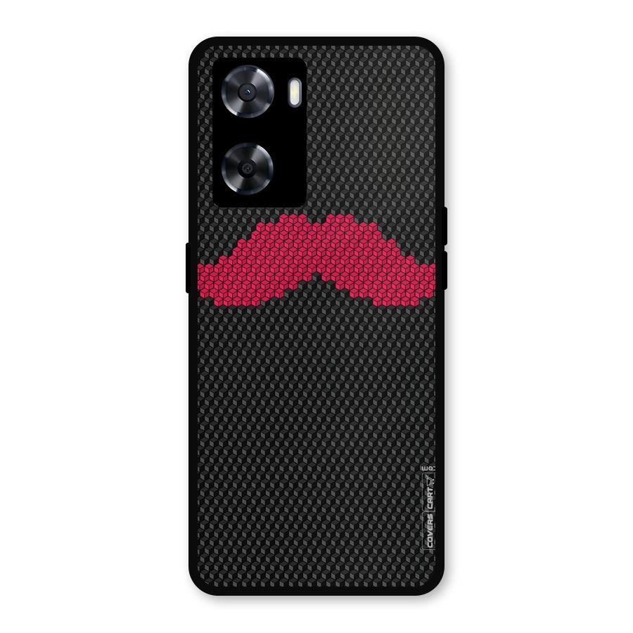 Pink Moustache Metal Back Case for OnePlus Nord N20 SE