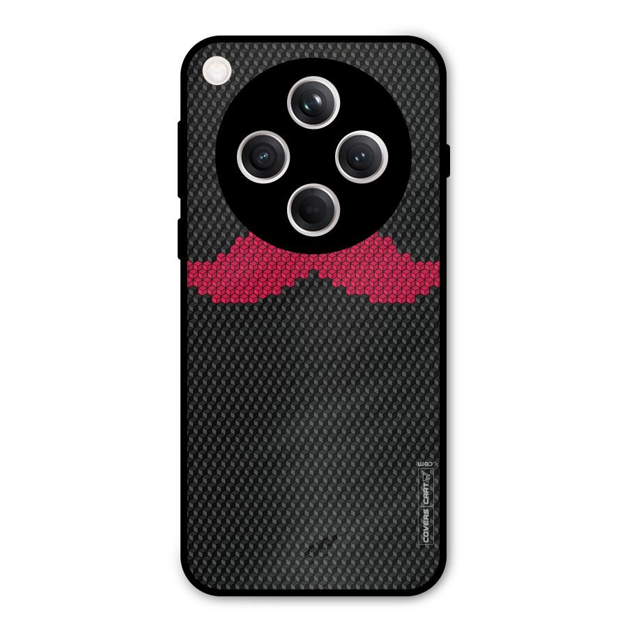 Pink Moustache Metal Back Case for Oppo Find X8