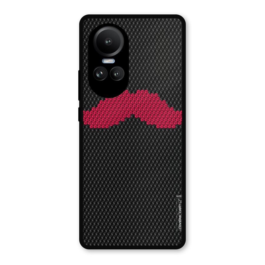 Pink Moustache Metal Back Case for Oppo Reno10