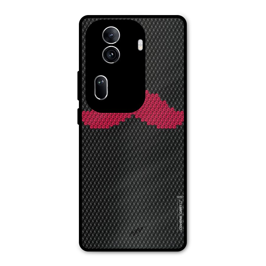 Pink Moustache Metal Back Case for Oppo Reno11 Pro 5G