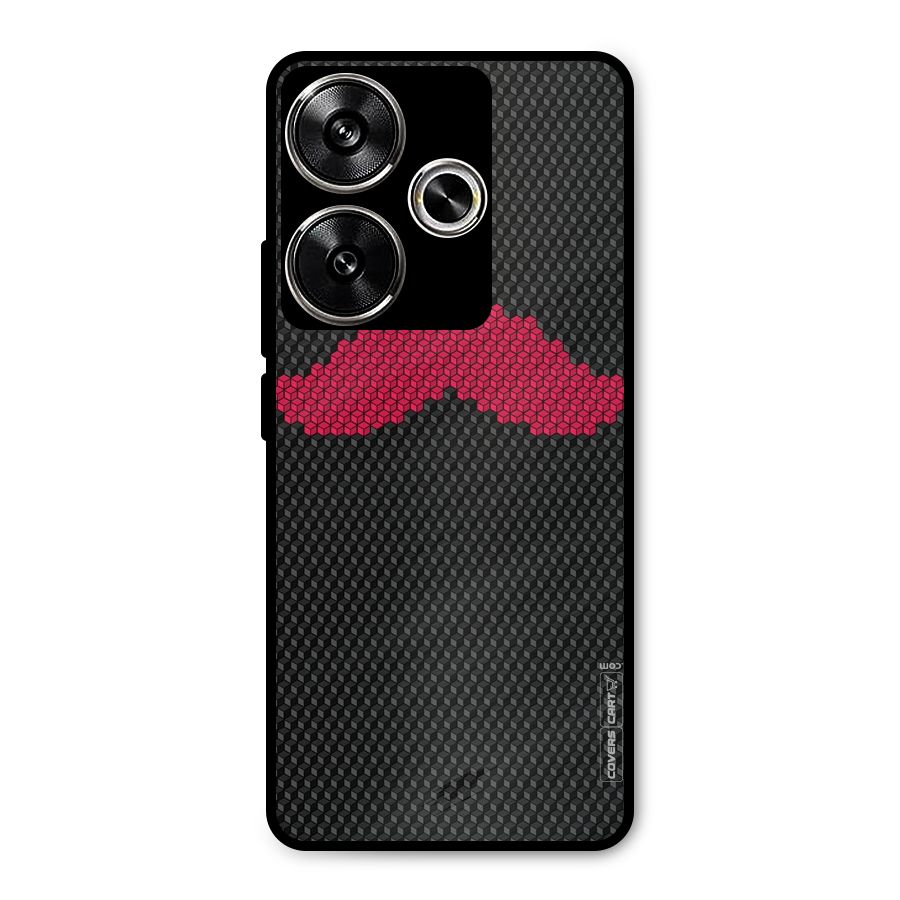 Pink Moustache Metal Back Case for Poco F6
