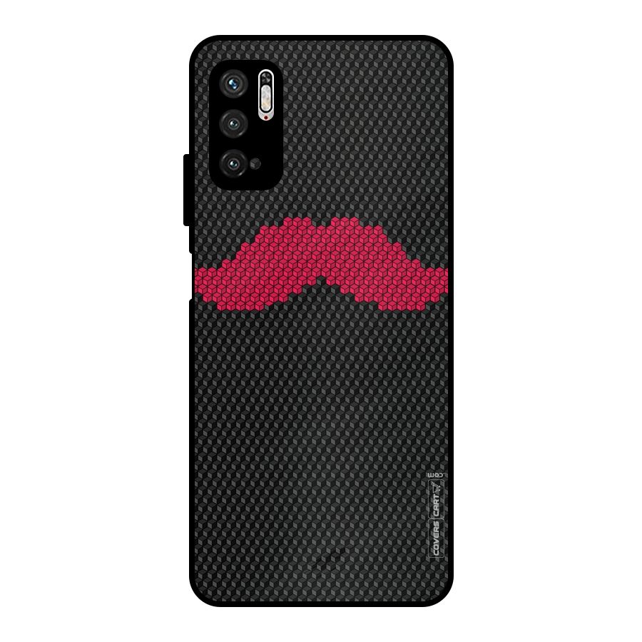 Pink Moustache Metal Back Case for Poco M3 Pro 5G
