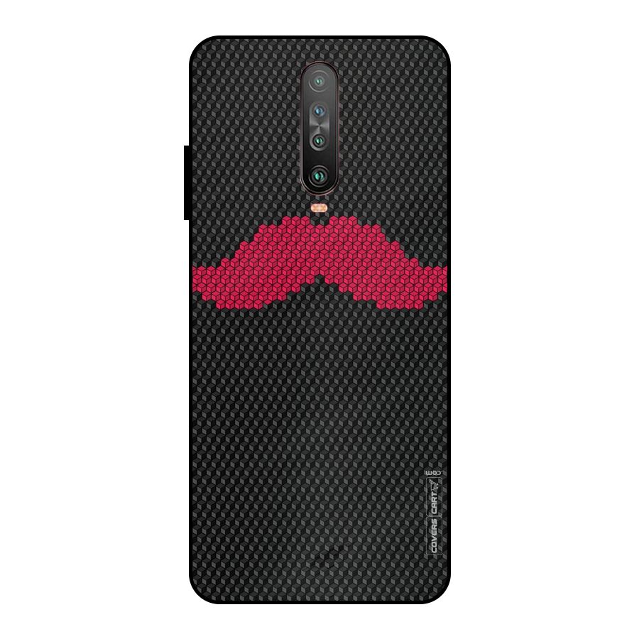 Pink Moustache Metal Back Case for Poco X2