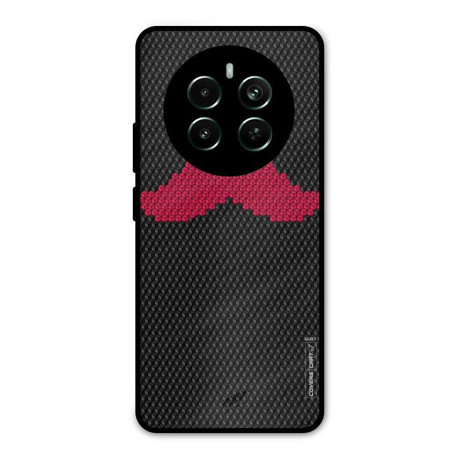 Pink Moustache Metal Back Case for Realme 12 Pro Plus