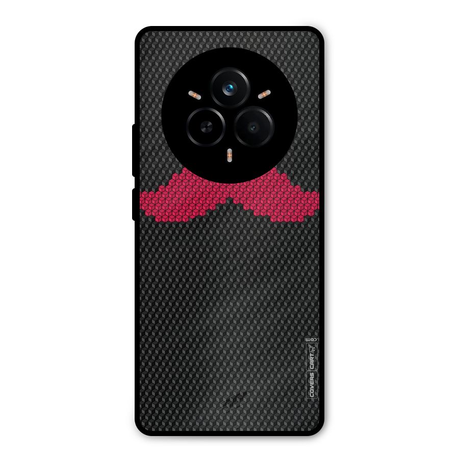 Pink Moustache Metal Back Case for Realme 14 Pro