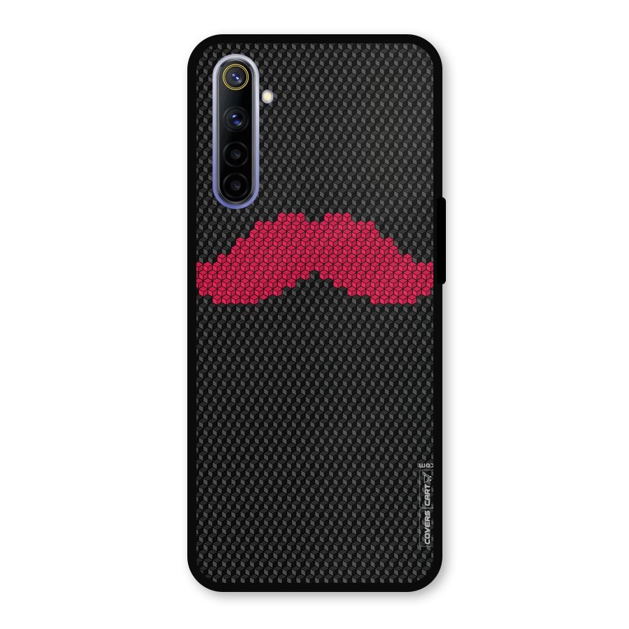 Pink Moustache Metal Back Case for Realme 6