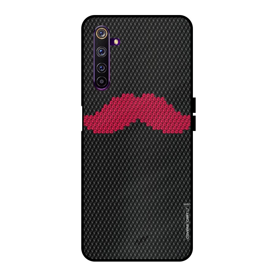Pink Moustache Metal Back Case for Realme 6 Pro