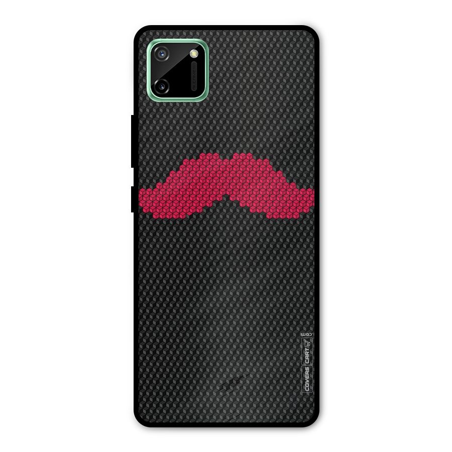 Pink Moustache Metal Back Case for Realme C11