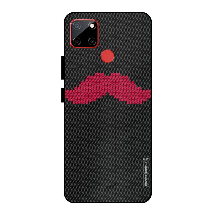 Pink Moustache Metal Back Case for Realme C12