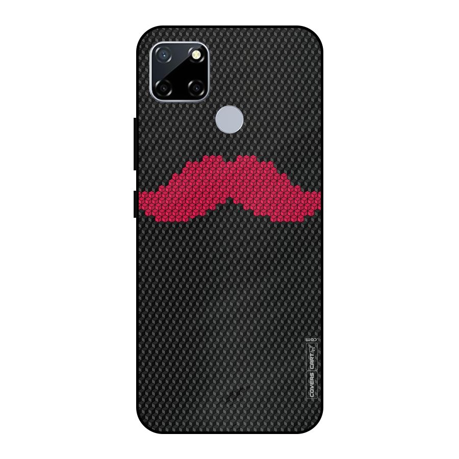 Pink Moustache Metal Back Case for Realme Narzo 20