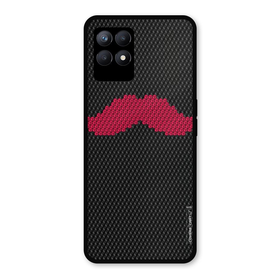 Pink Moustache Metal Back Case for Realme Narzo 50