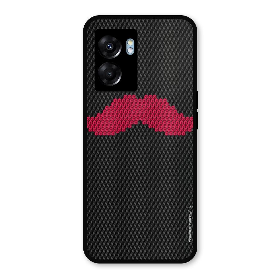 Pink Moustache Metal Back Case for Realme Narzo 50 5G