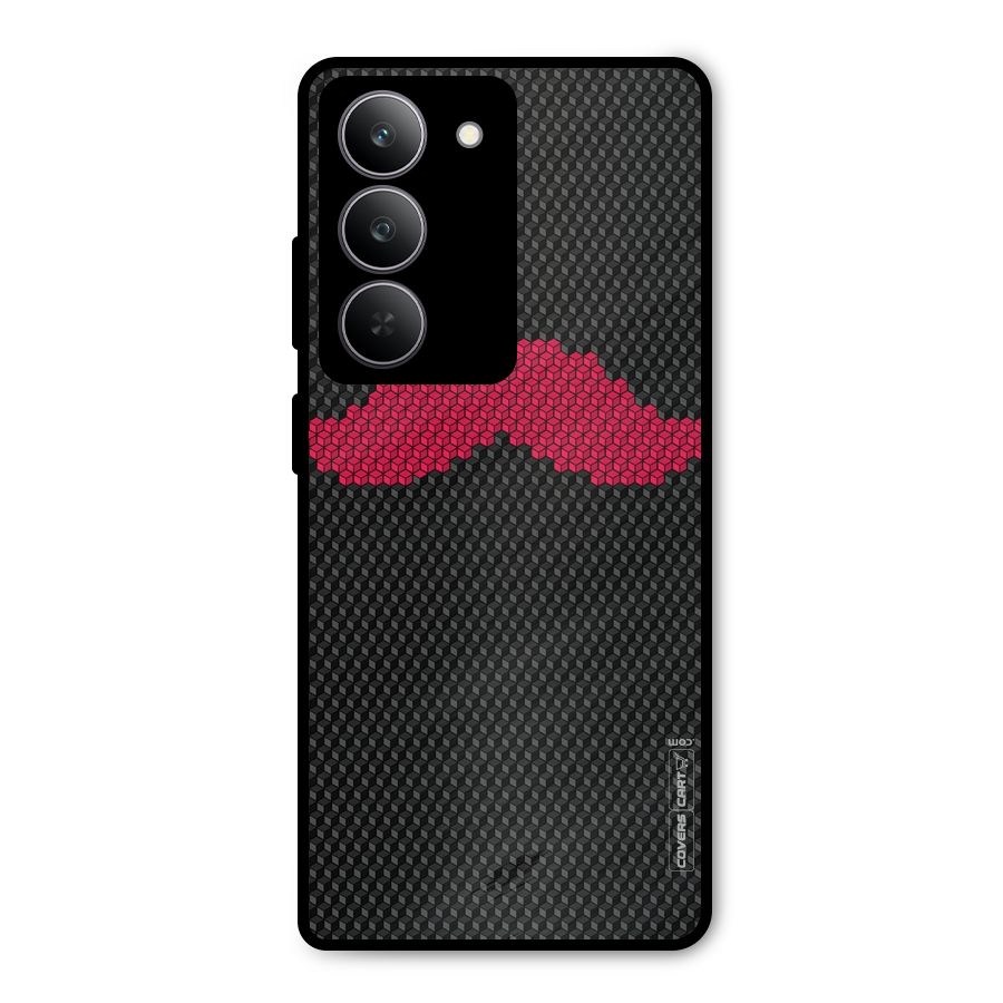Pink Moustache Metal Back Case for Realme P3x