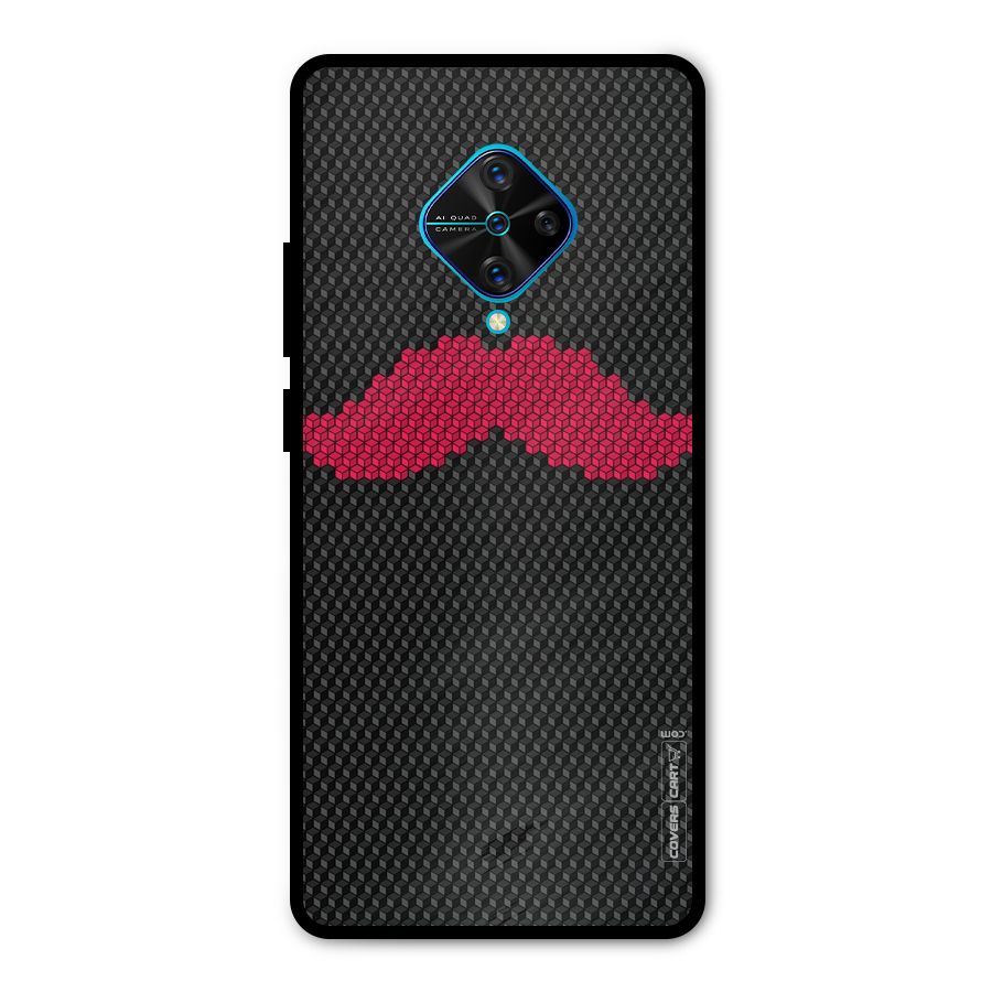 Pink Moustache Metal Back Case for Vivo S1 Pro