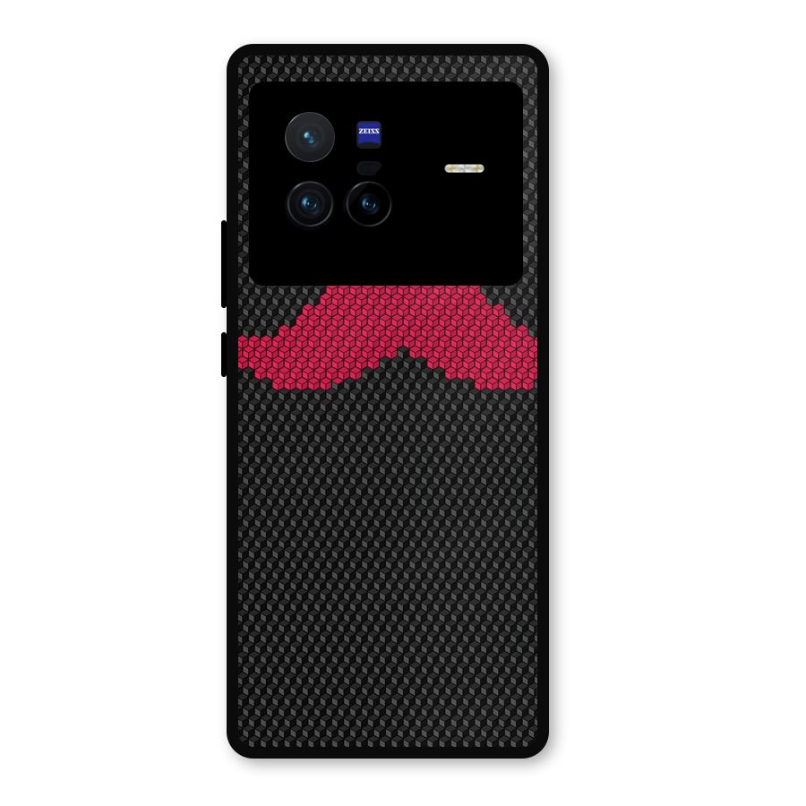 Pink Moustache Metal Back Case for Vivo X80