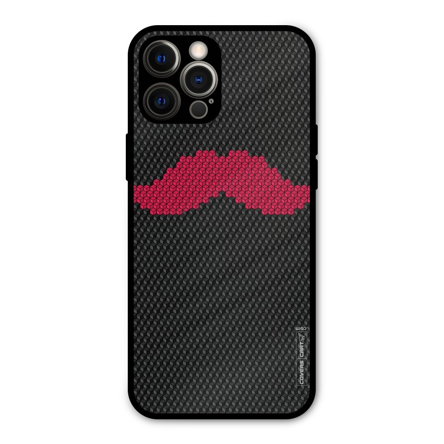 Pink Moustache Metal Back Case for iPhone 12 Pro Max