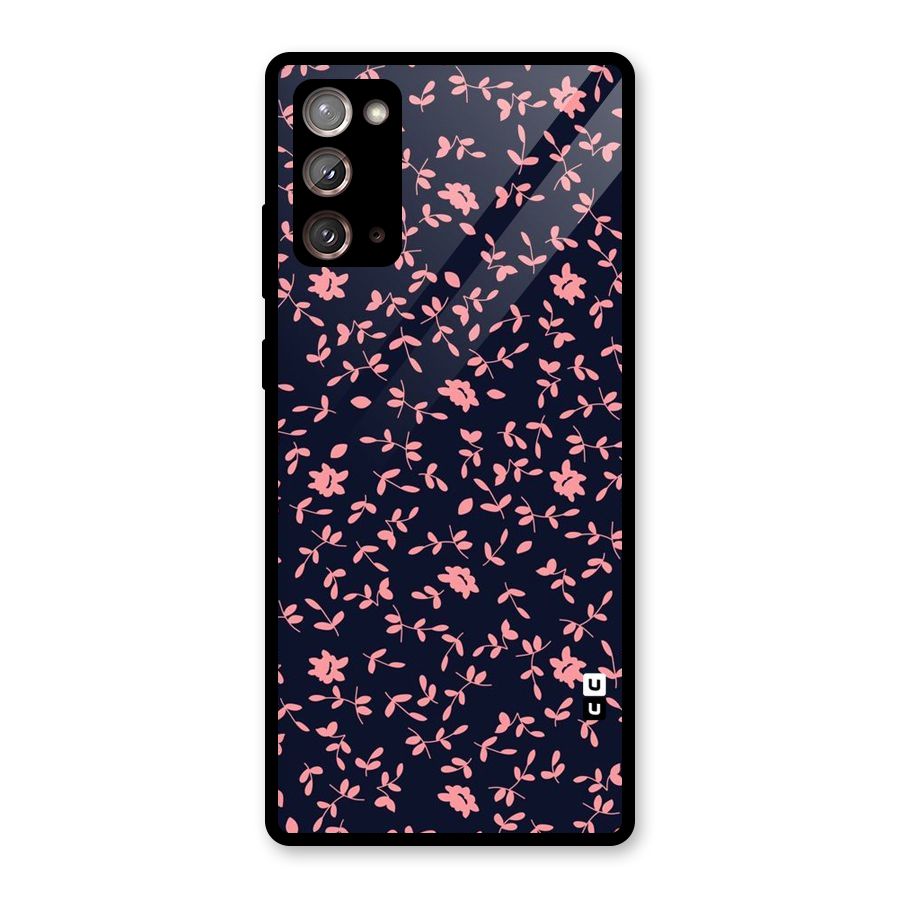 Pink Plant Design Glass Back Case for Galaxy Note 20