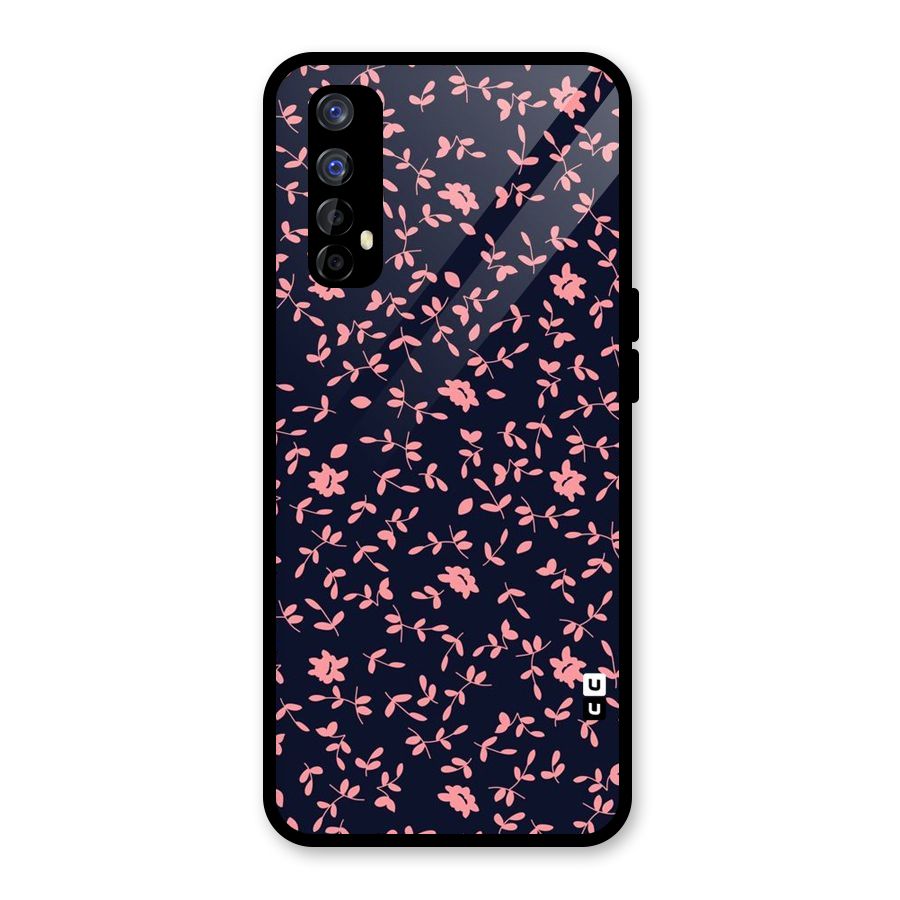 Pink Plant Design Glass Back Case for Realme 7