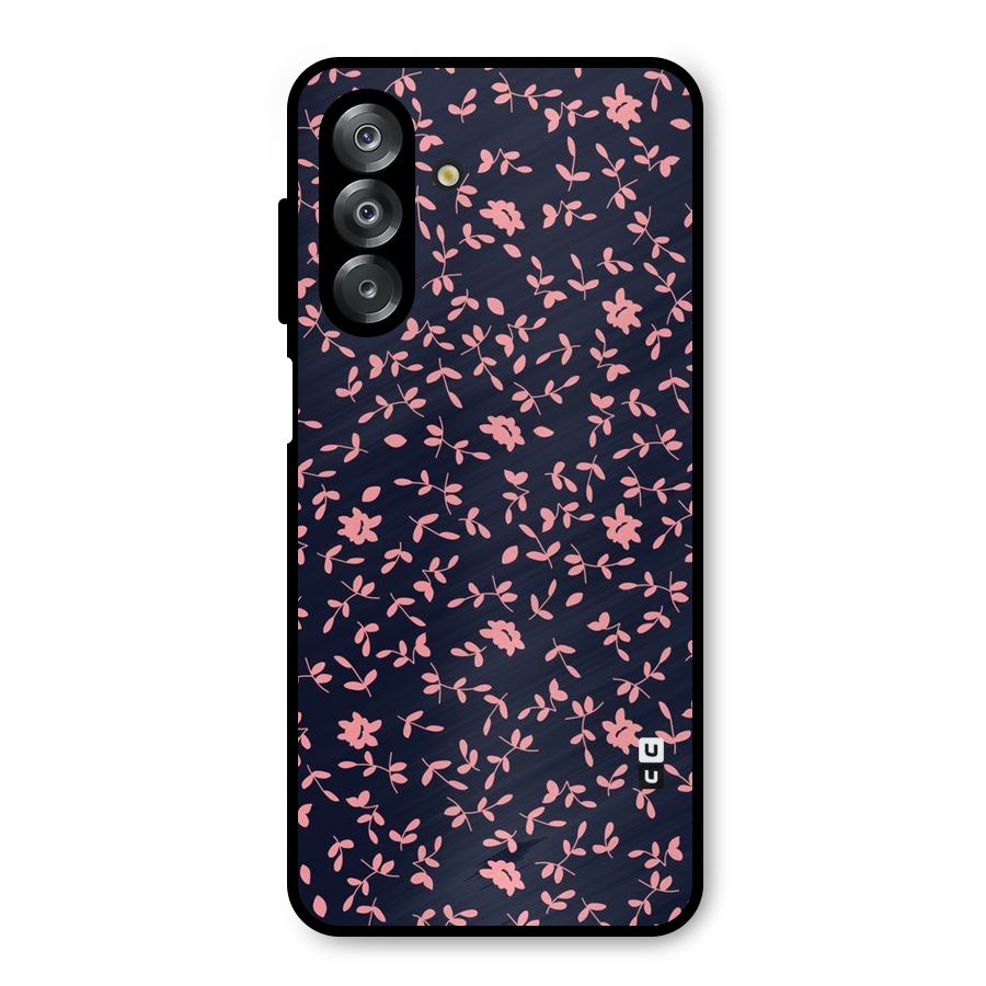 Pink Plant Design Metal Back Case for Galaxy A26