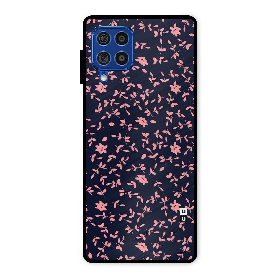 Pink Plant Design Metal Back Case for Galaxy F62