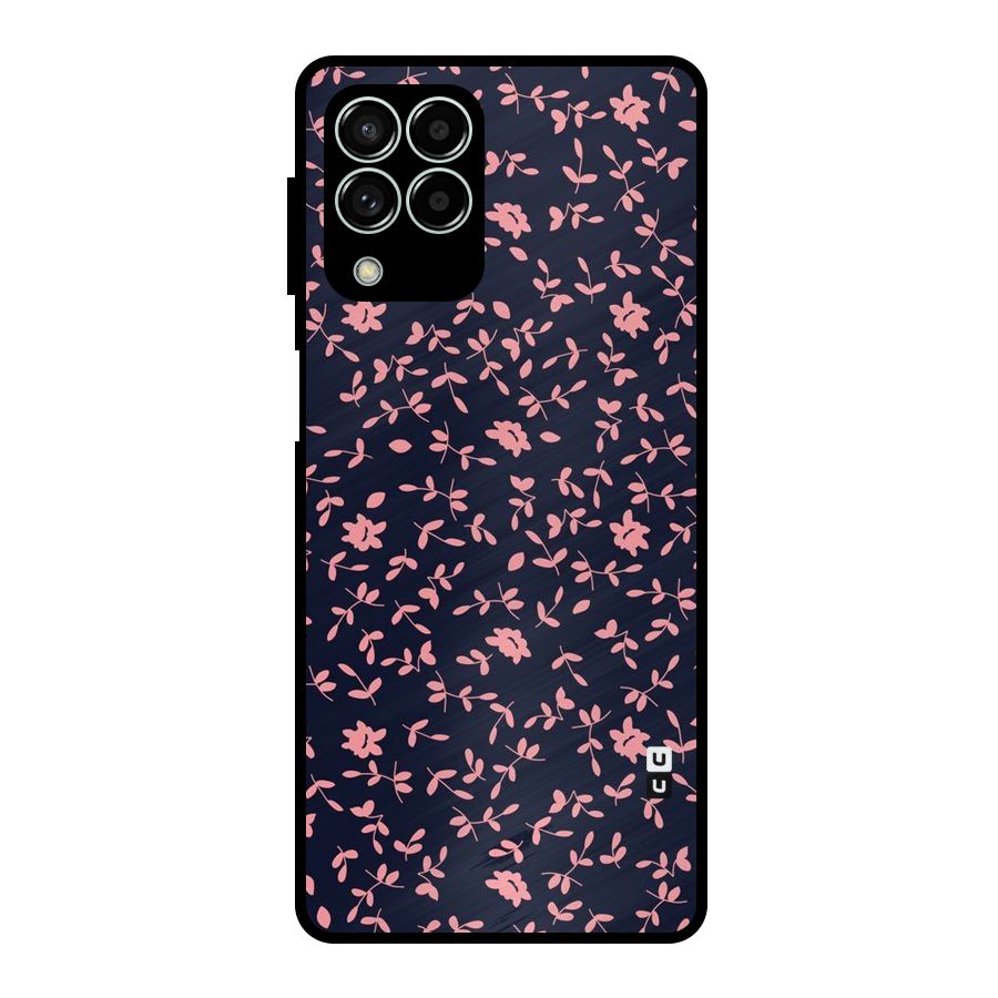 Pink Plant Design Metal Back Case for Galaxy M33