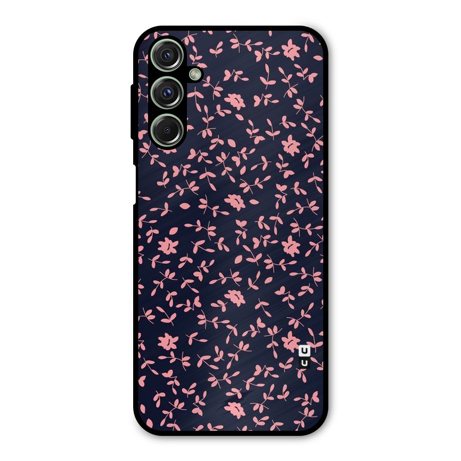 Pink Plant Design Metal Back Case for Galaxy M34