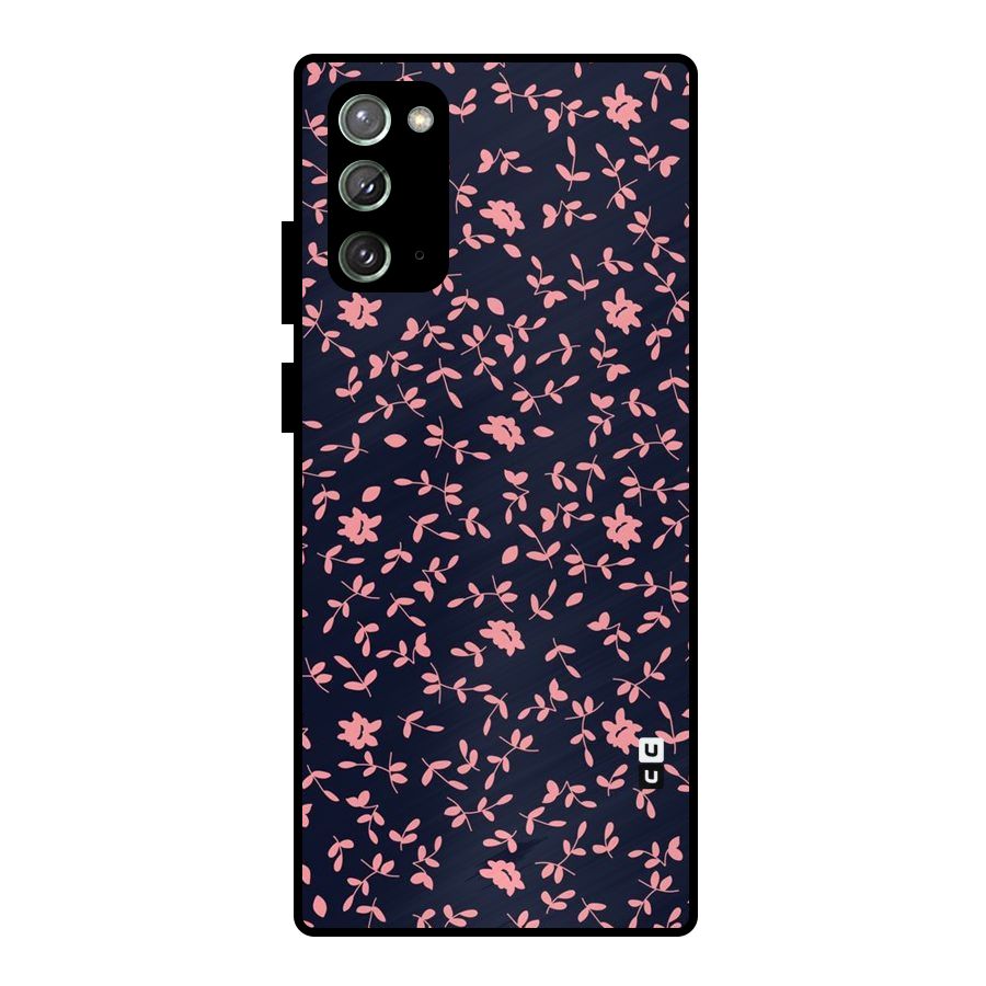 Pink Plant Design Metal Back Case for Galaxy Note 20