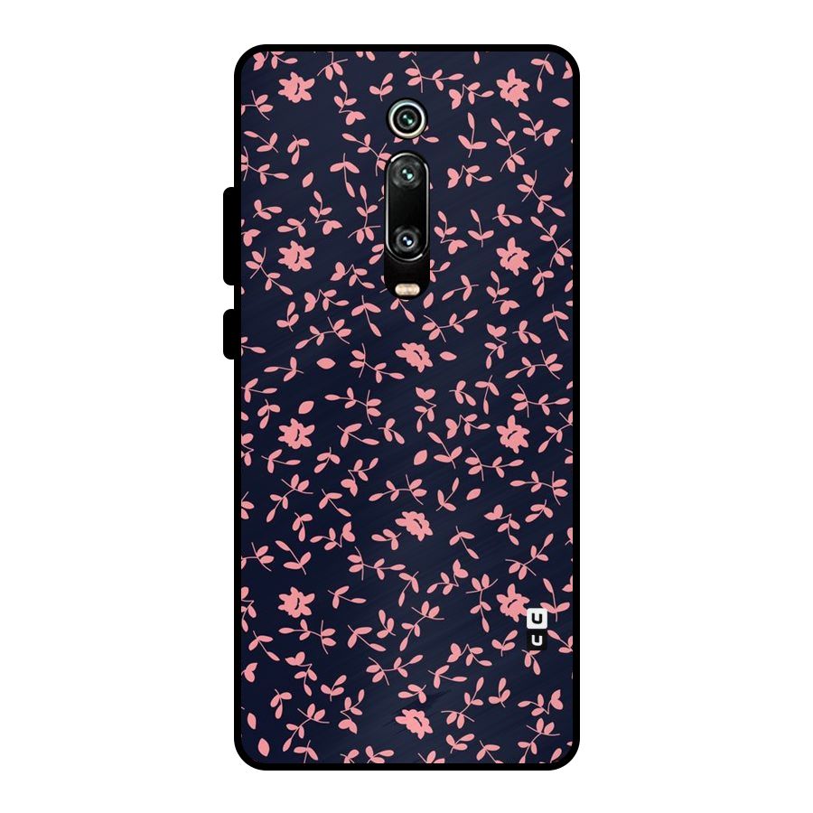 Pink Plant Design Metal Back Case for Redmi K20 Pro