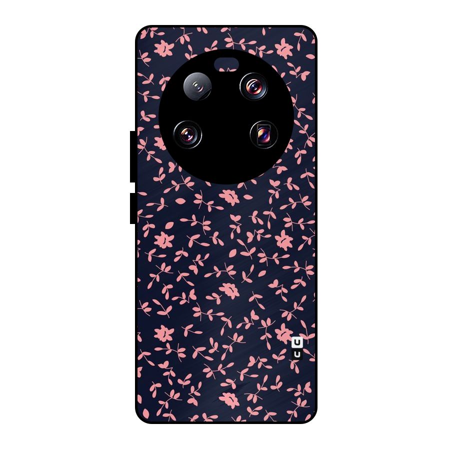 Pink Plant Design Metal Back Case for Xiaomi 13 Ultra