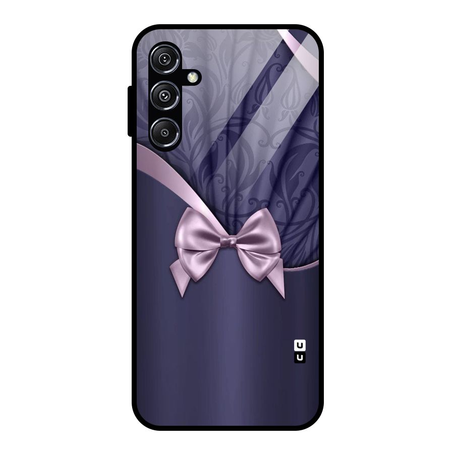 Pink Ribbon Glass Back Case for Galaxy M34 5G