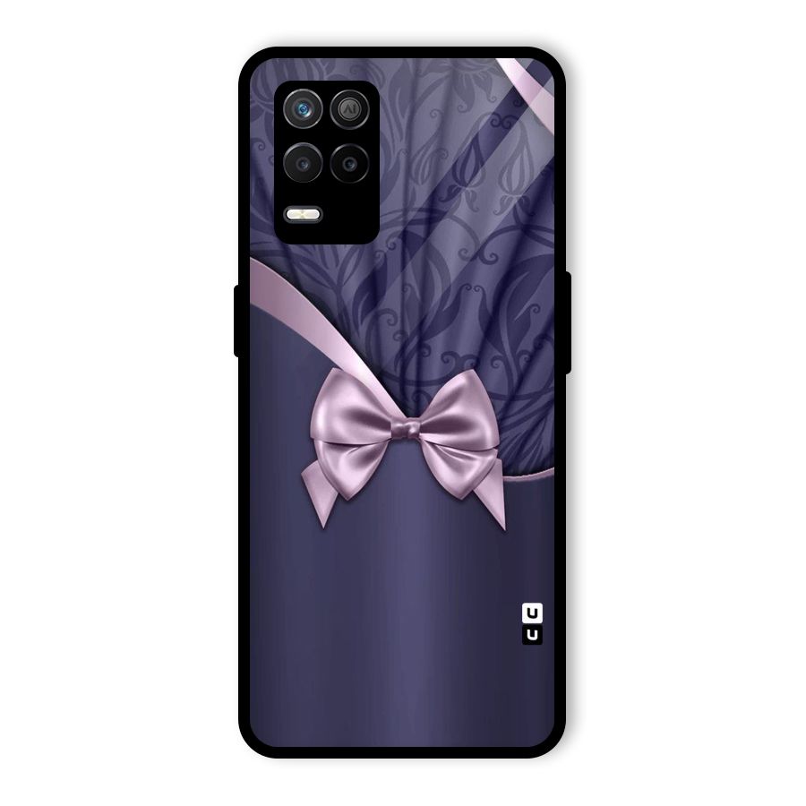 Pink Ribbon Glass Back Case for Realme 8s 5G