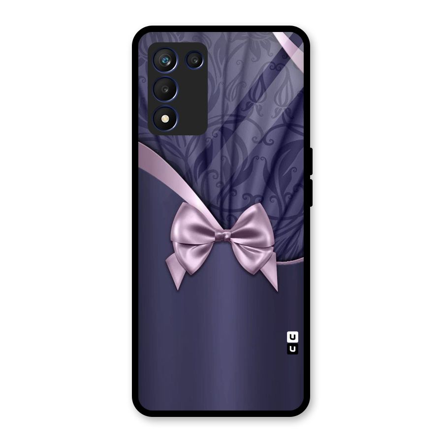Pink Ribbon Glass Back Case for Realme 9 5G Speed