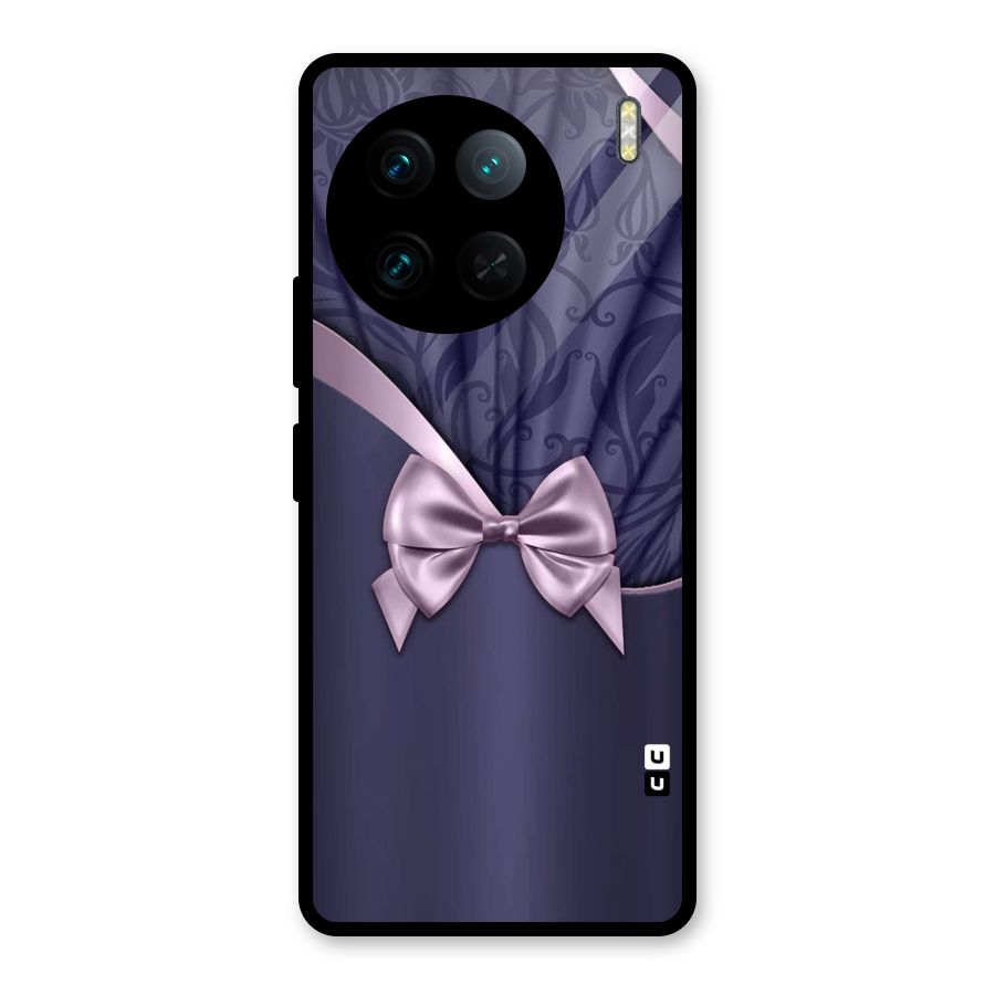 Pink Ribbon Glass Back Case for Vivo X90 Pro