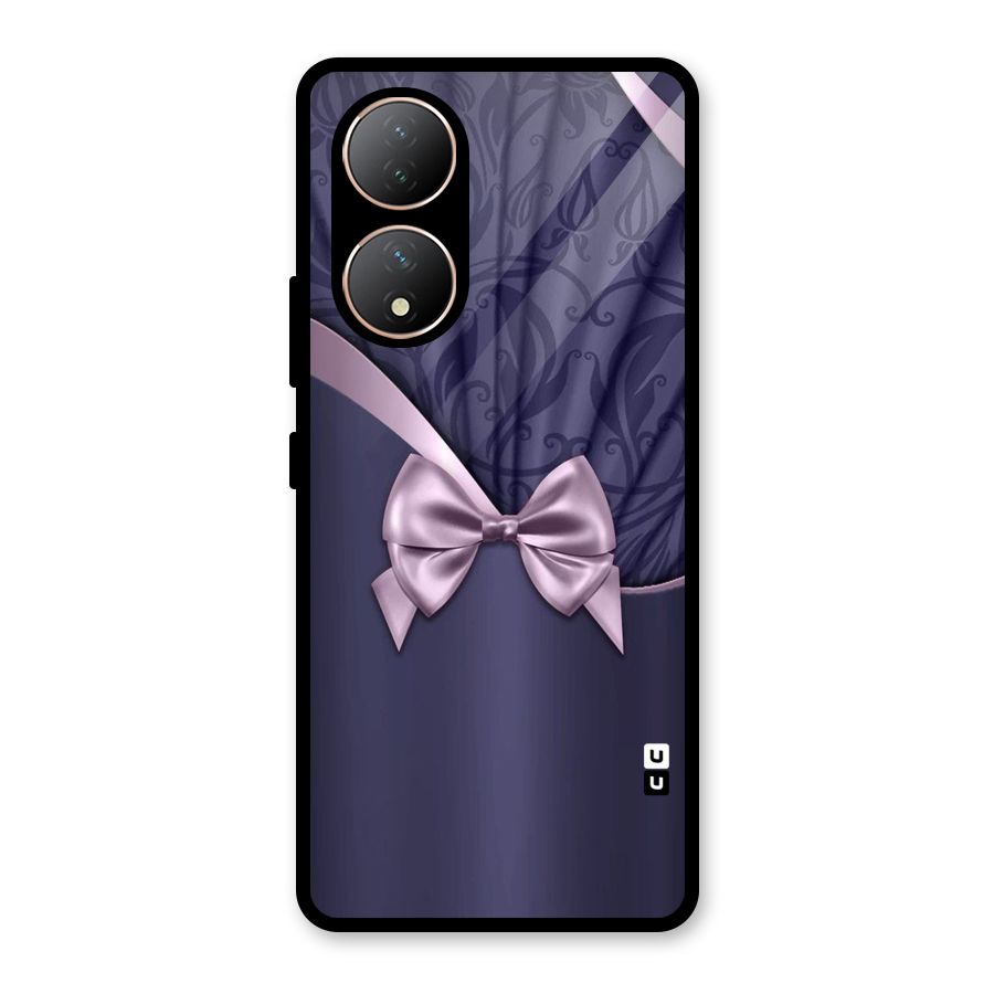 Pink Ribbon Glass Back Case for Vivo Y100A