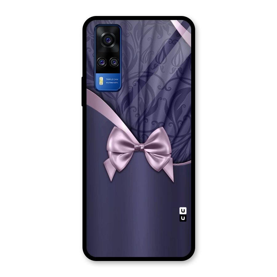 Pink Ribbon Glass Back Case for Vivo Y31