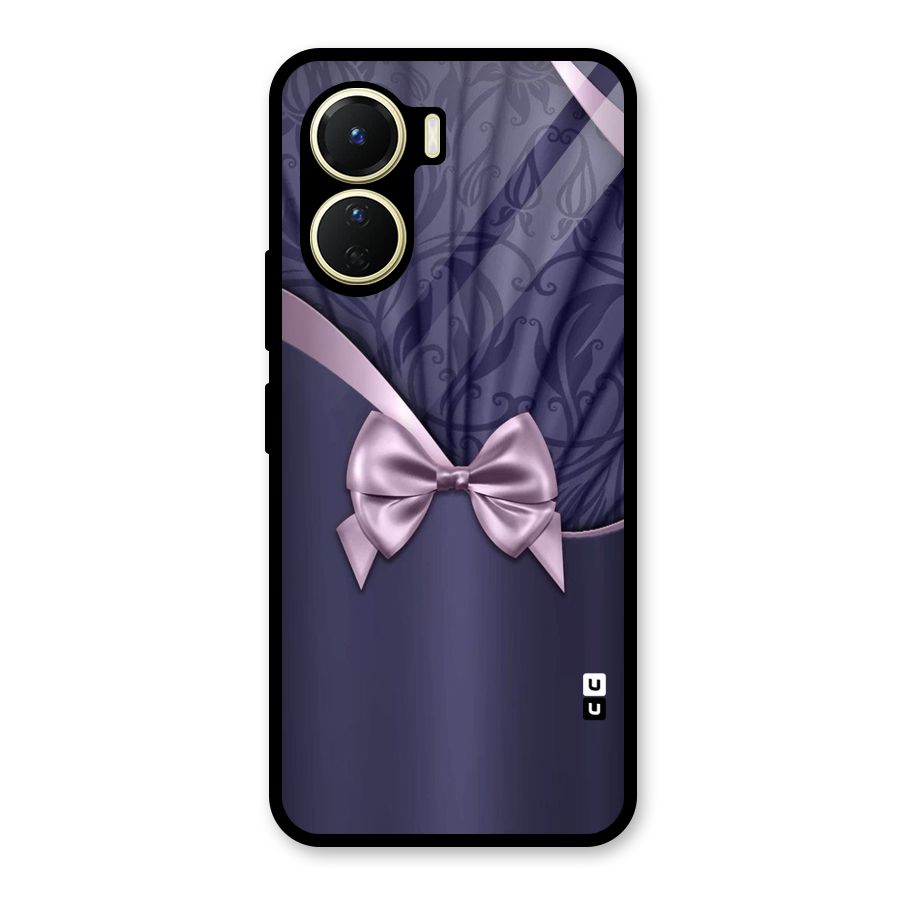 Pink Ribbon Glass Back Case for Vivo Y56