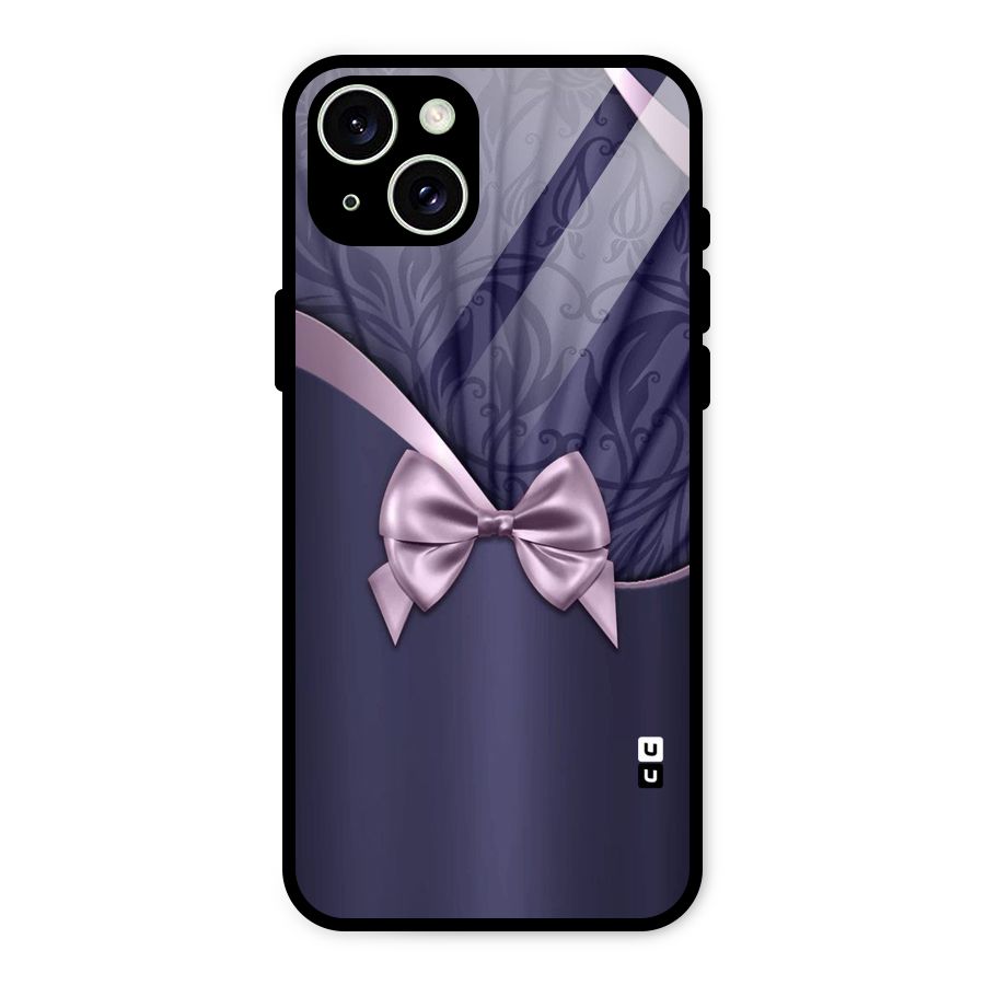 Pink Ribbon Glass Back Case for iPhone 15 Plus