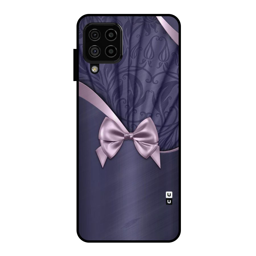 Pink Ribbon Metal Back Case for Galaxy A22 4G