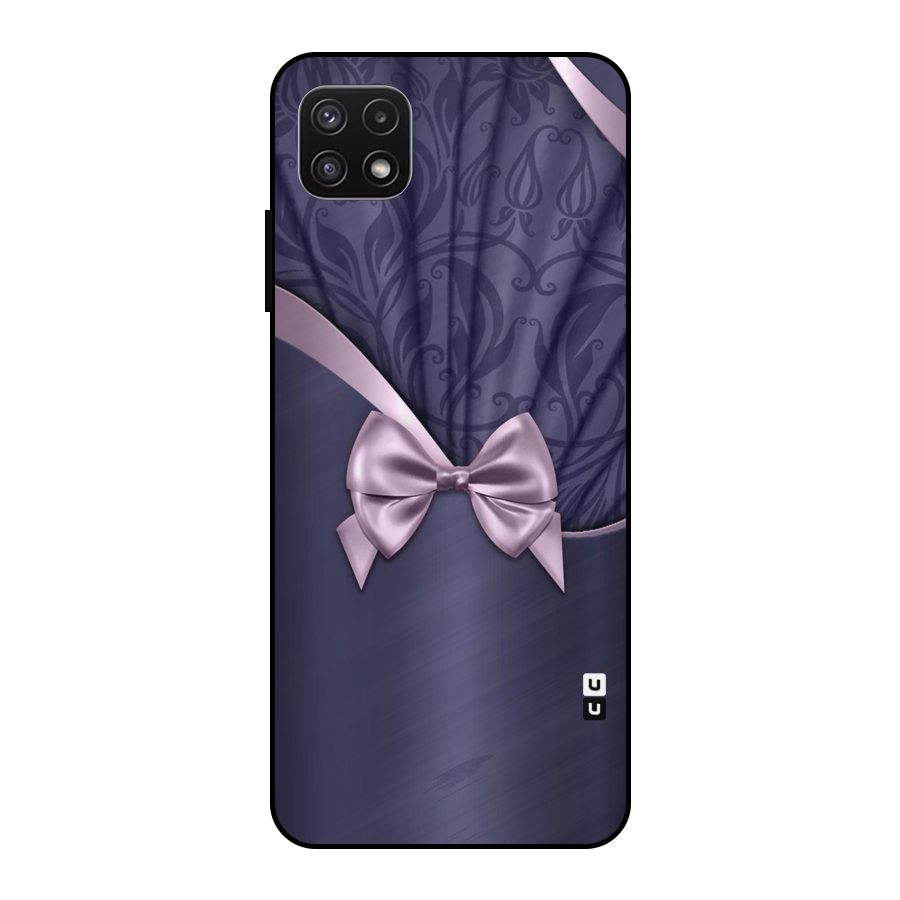 Pink Ribbon Metal Back Case for Galaxy A22 5G