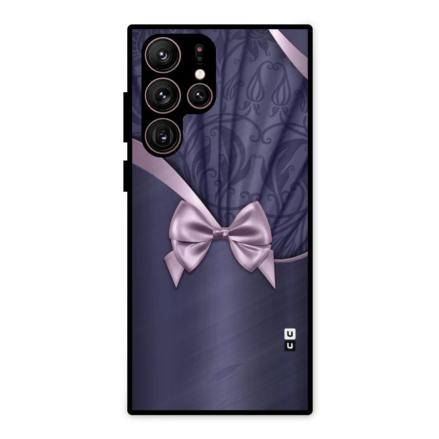 Pink Ribbon Metal Back Case for Galaxy S22 Ultra 5G