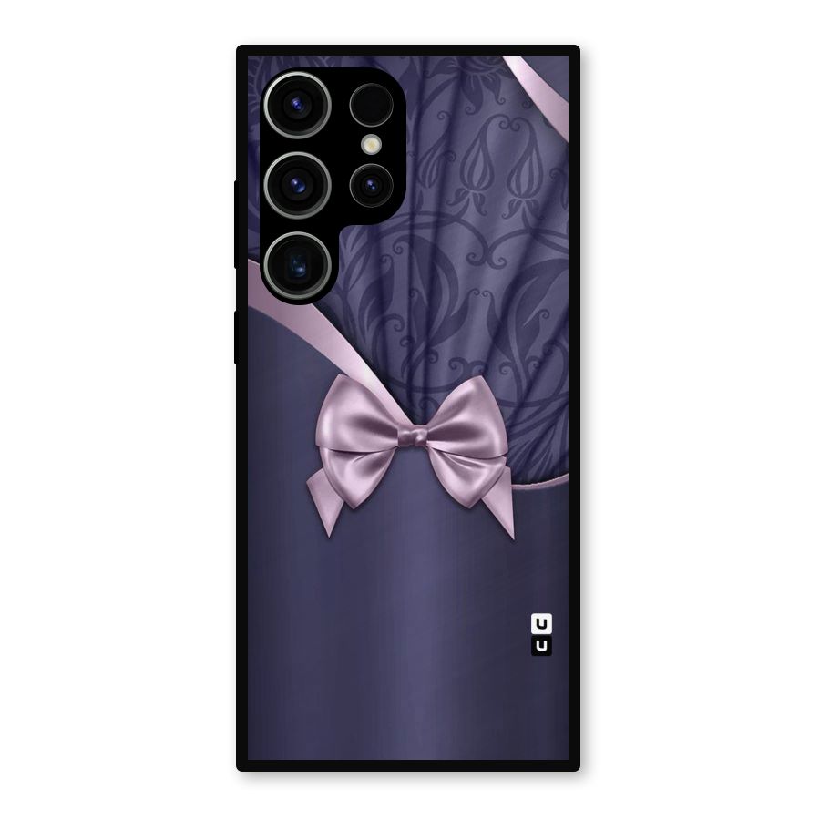 Pink Ribbon Metal Back Case for Galaxy S23 Ultra