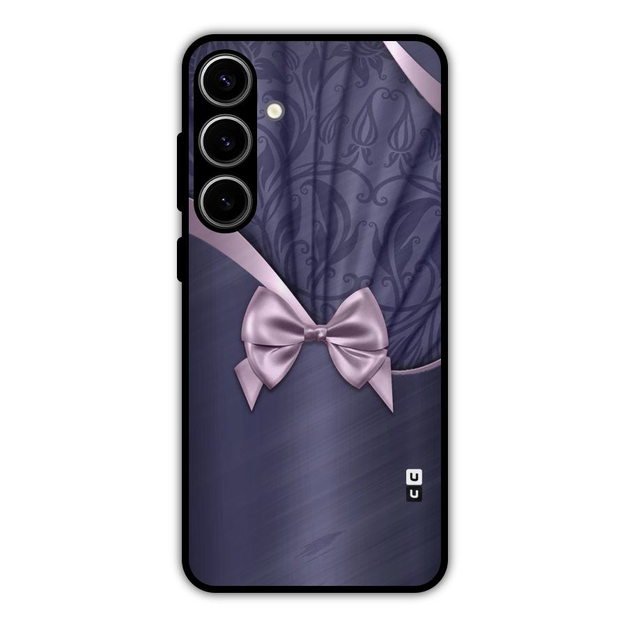 Pink Ribbon Metal Back Case for Galaxy S24 Plus