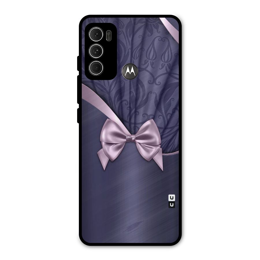 Pink Ribbon Metal Back Case for Moto G60