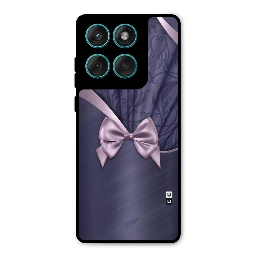 Pink Ribbon Metal Back Case for Motorola Edge 60 Fusion