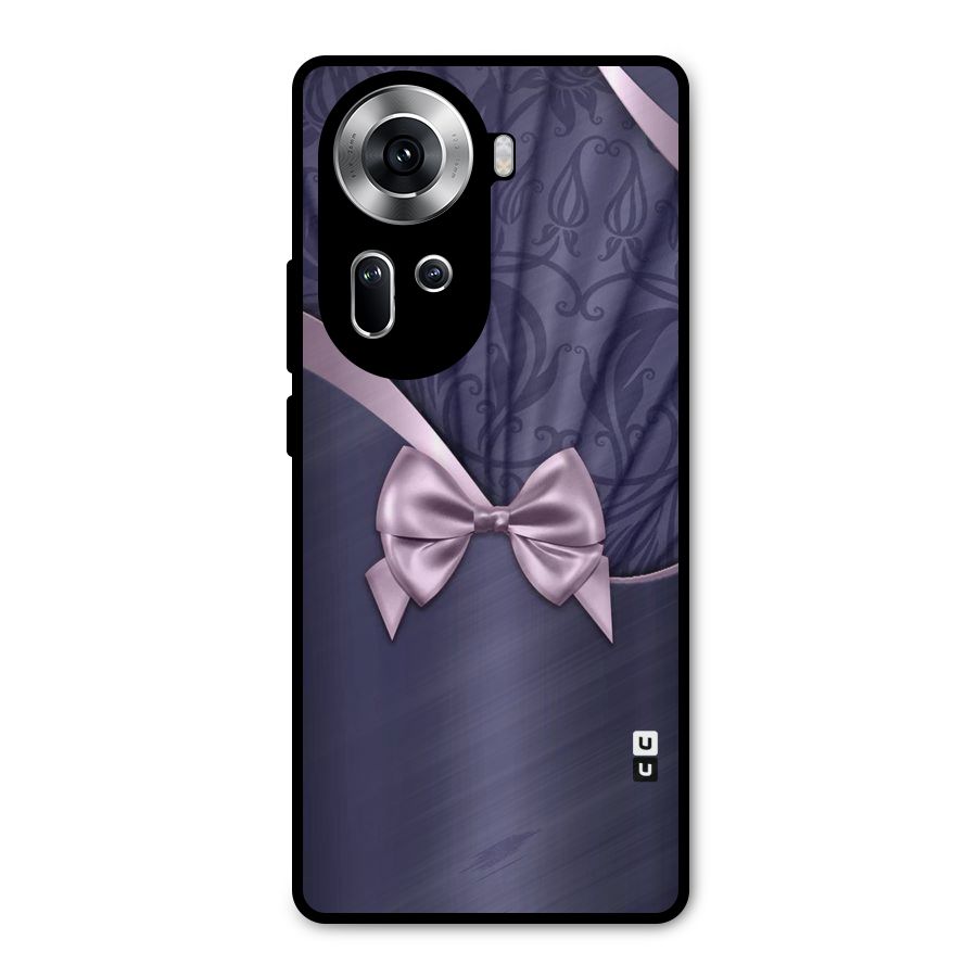Pink Ribbon Metal Back Case for Oppo Reno11 5G